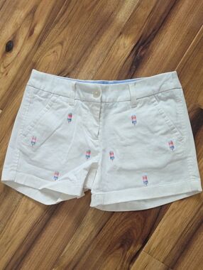 Southern Tide White Embroidered Popsicle Shorts - NWOT